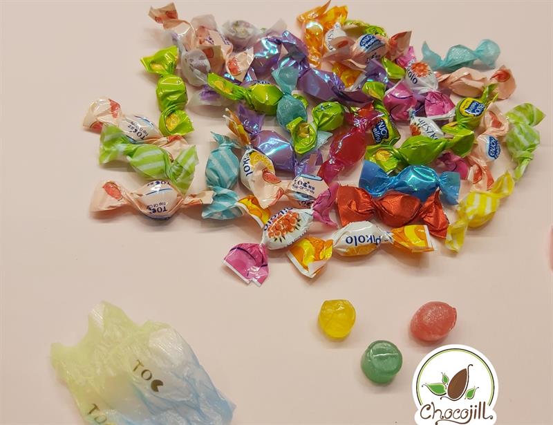 آبنبات میوه ای ریز کره ای