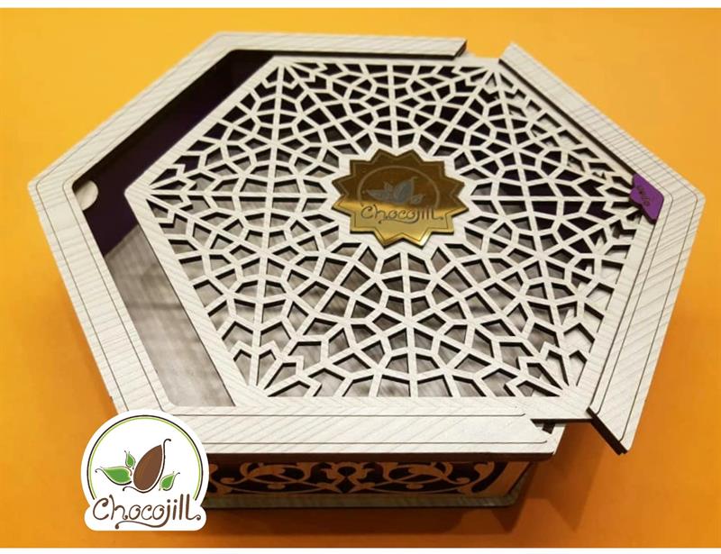 جعبه شش ضلعی سفید